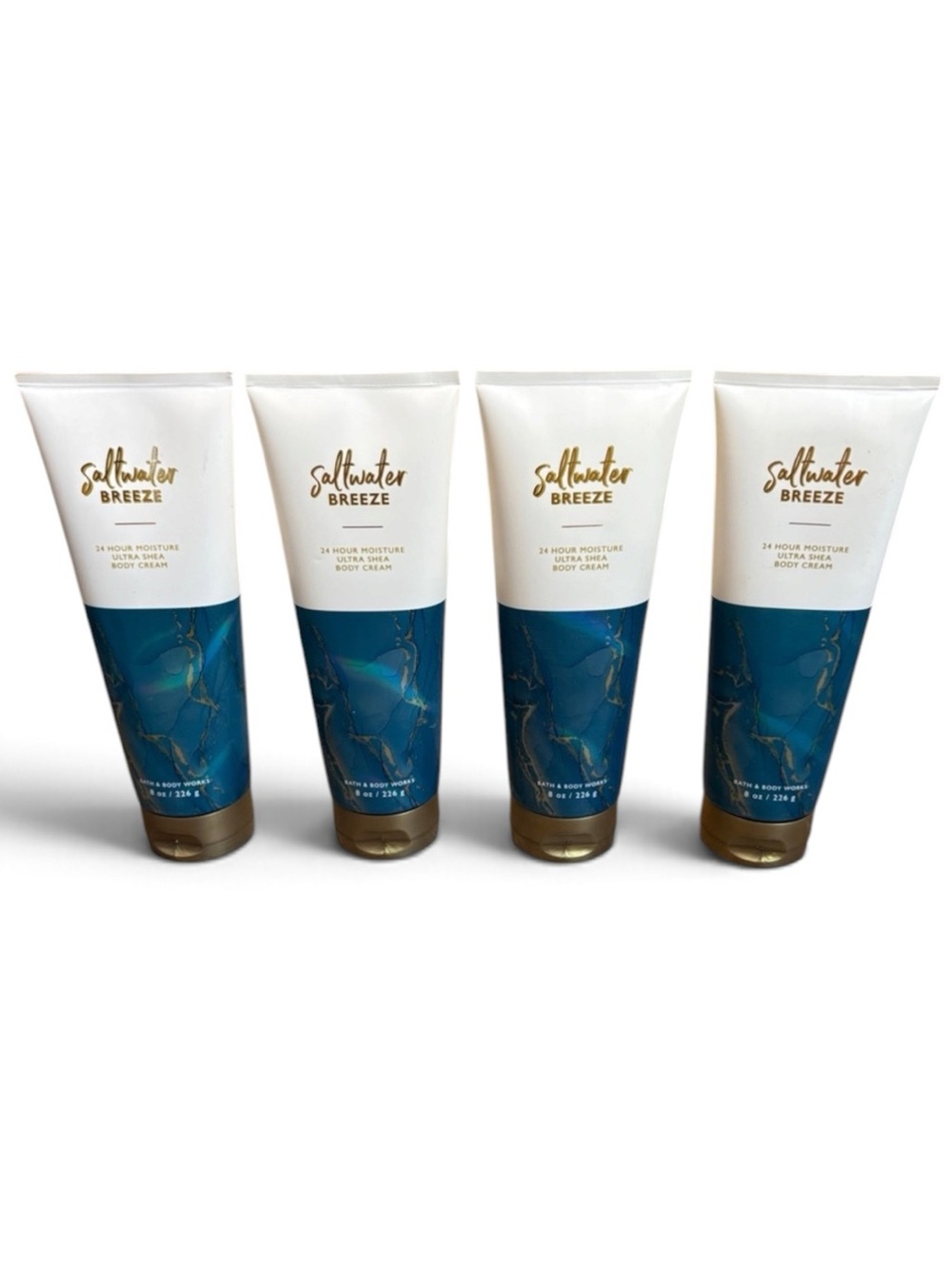 Bath & Body Works Saltwater Breeze Ultra Shea Body Cream 8oz Lot of 4